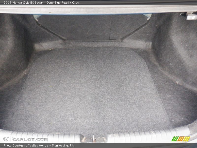 Dyno Blue Pearl / Gray 2015 Honda Civic EX Sedan