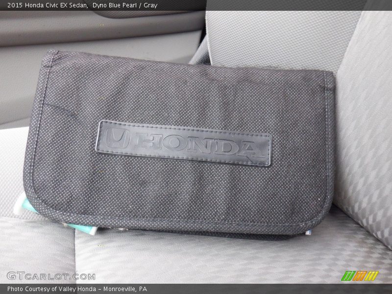 Dyno Blue Pearl / Gray 2015 Honda Civic EX Sedan