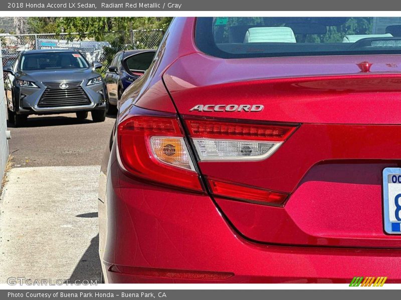 Radiant Red Metallic / Gray 2018 Honda Accord LX Sedan