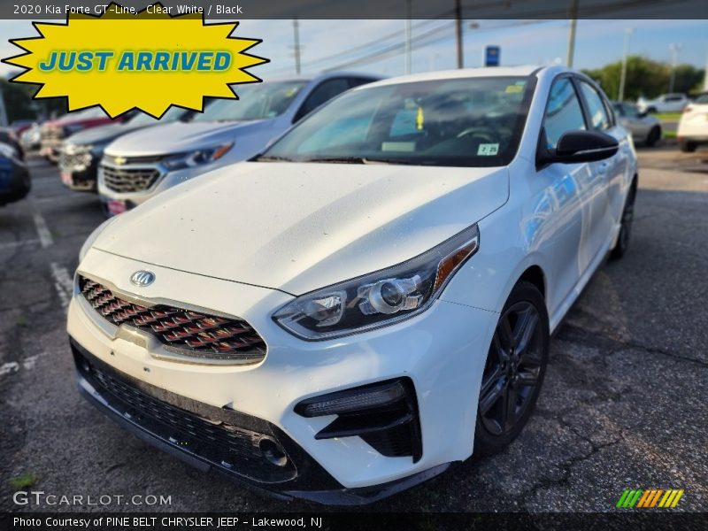 Clear White / Black 2020 Kia Forte GT-Line