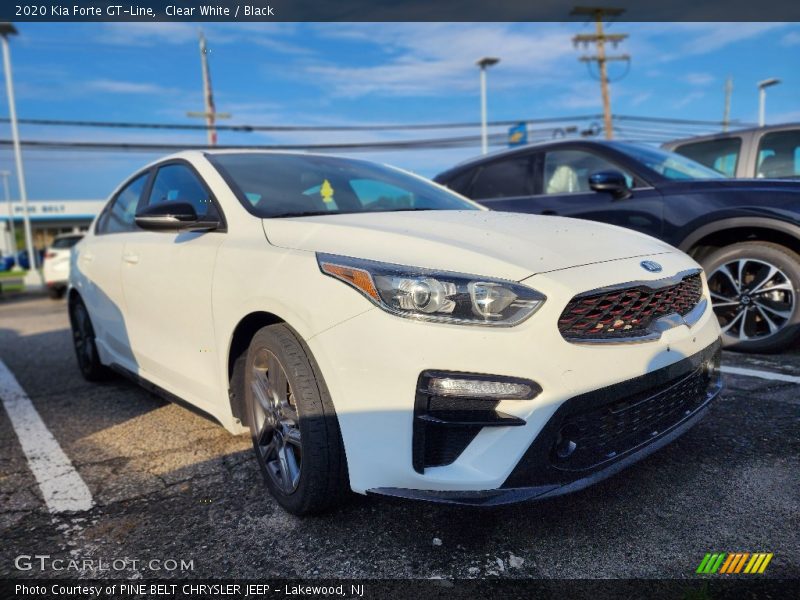 Clear White / Black 2020 Kia Forte GT-Line