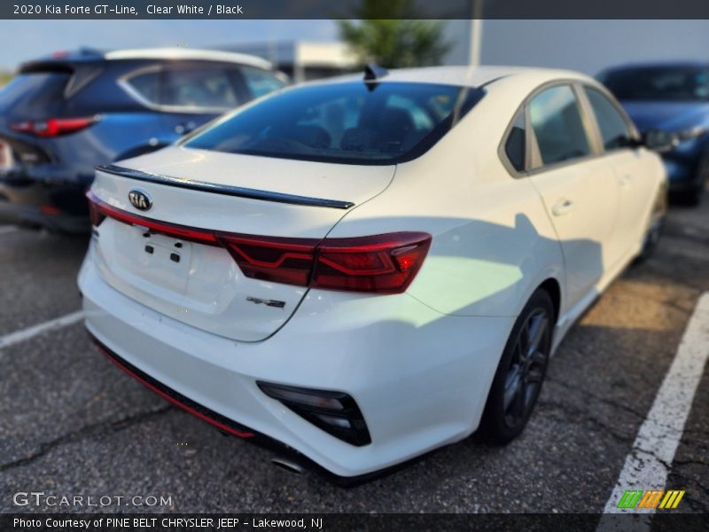Clear White / Black 2020 Kia Forte GT-Line