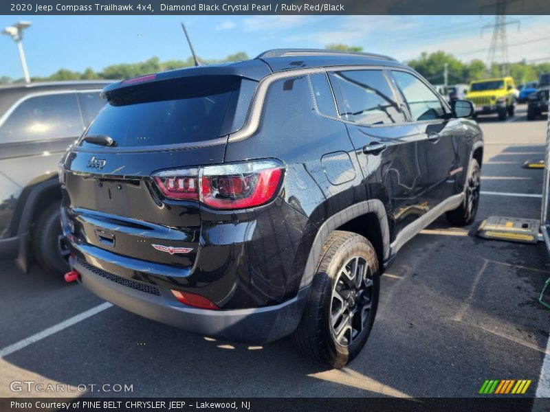 Diamond Black Crystal Pearl / Ruby Red/Black 2020 Jeep Compass Trailhawk 4x4