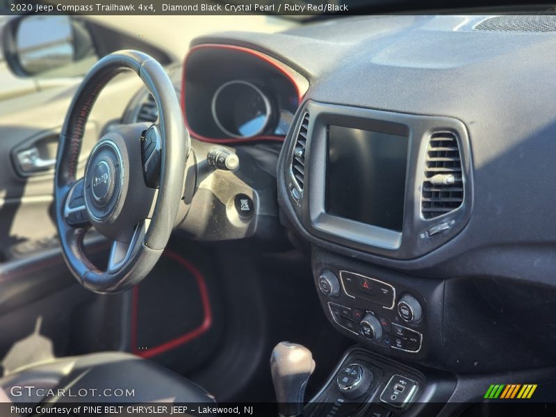 Diamond Black Crystal Pearl / Ruby Red/Black 2020 Jeep Compass Trailhawk 4x4