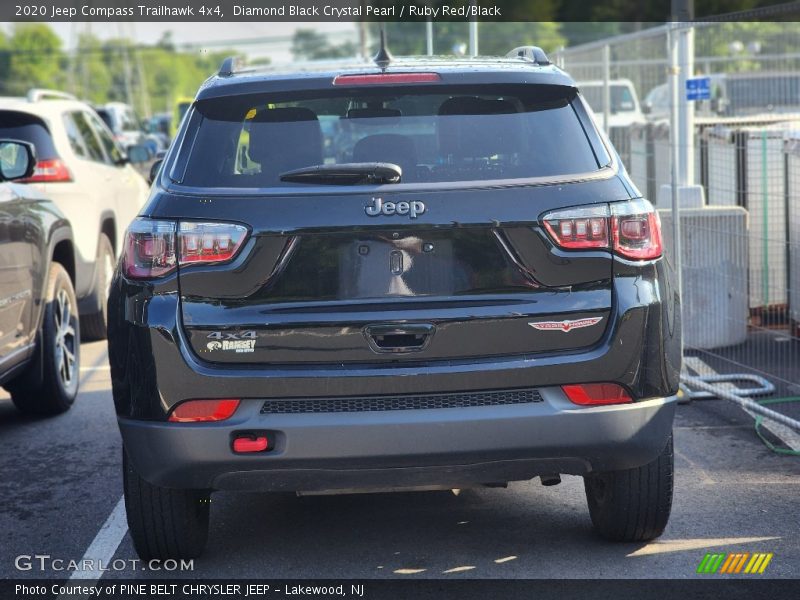 Diamond Black Crystal Pearl / Ruby Red/Black 2020 Jeep Compass Trailhawk 4x4