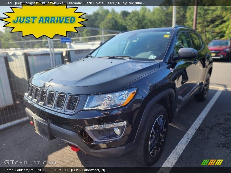 Diamond Black Crystal Pearl / Ruby Red/Black 2020 Jeep Compass Trailhawk 4x4