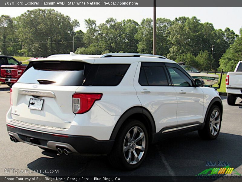 Star White Metallic Tri-Coat / Sandstone 2020 Ford Explorer Platinum 4WD