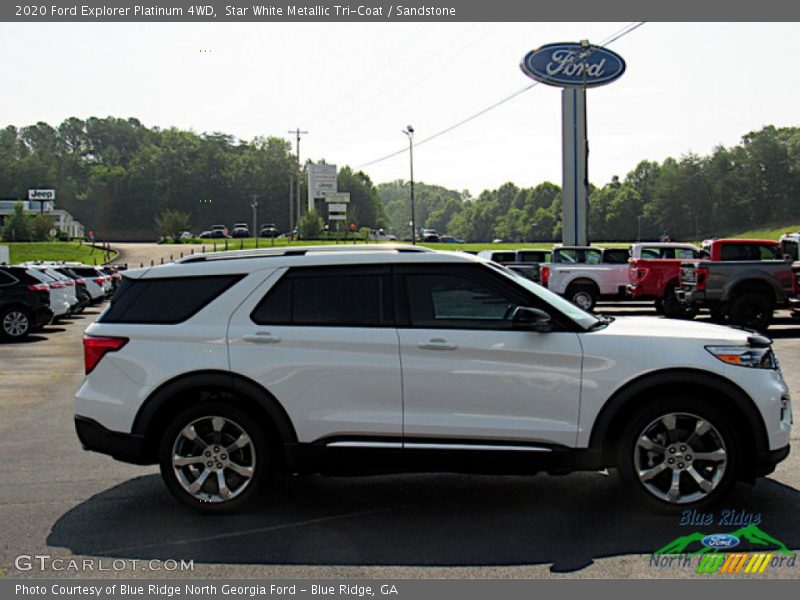 Star White Metallic Tri-Coat / Sandstone 2020 Ford Explorer Platinum 4WD