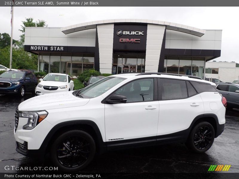 Summit White / Jet Black 2023 GMC Terrain SLE AWD