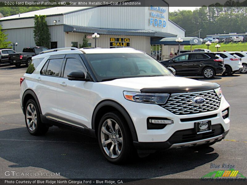 Star White Metallic Tri-Coat / Sandstone 2020 Ford Explorer Platinum 4WD