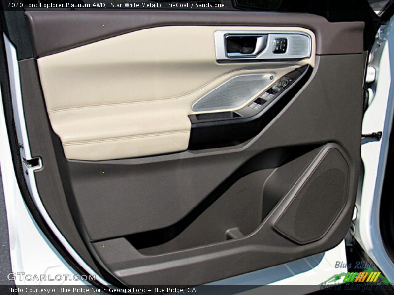 Star White Metallic Tri-Coat / Sandstone 2020 Ford Explorer Platinum 4WD