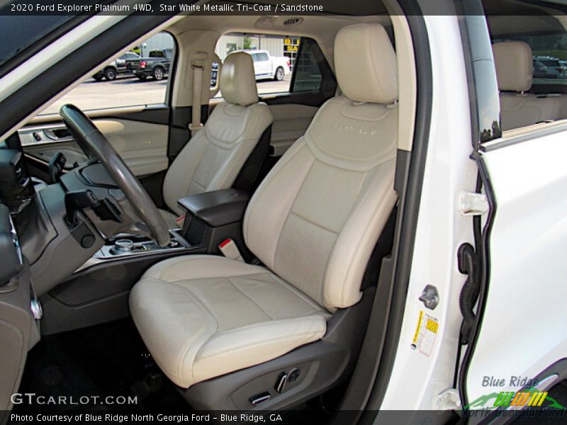 Star White Metallic Tri-Coat / Sandstone 2020 Ford Explorer Platinum 4WD