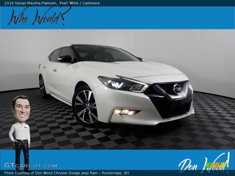 Pearl White / Cashmere 2016 Nissan Maxima Platinum