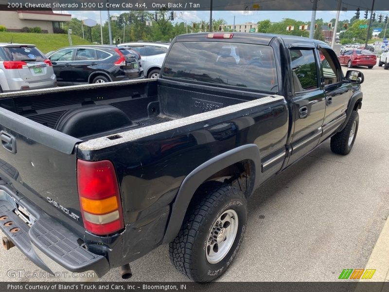 Onyx Black / Tan 2001 Chevrolet Silverado 1500 LS Crew Cab 4x4