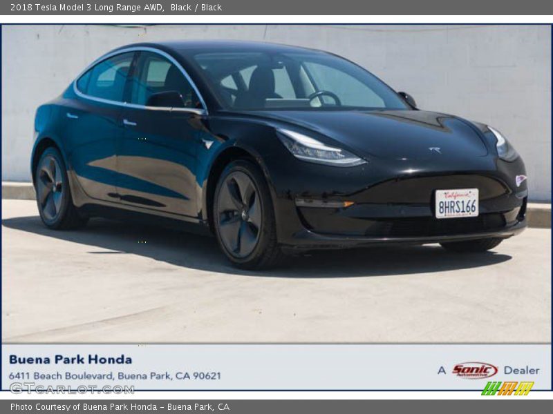 Black / Black 2018 Tesla Model 3 Long Range AWD