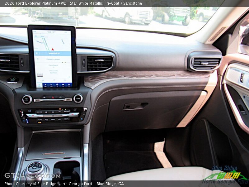 Star White Metallic Tri-Coat / Sandstone 2020 Ford Explorer Platinum 4WD