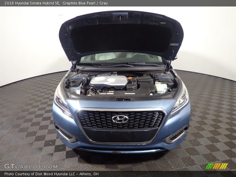 Graphite Blue Pearl / Gray 2016 Hyundai Sonata Hybrid SE