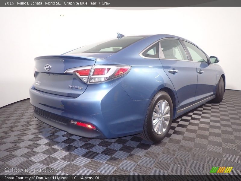 Graphite Blue Pearl / Gray 2016 Hyundai Sonata Hybrid SE