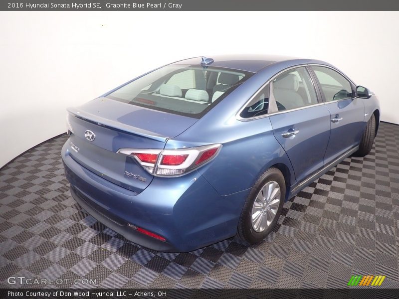 Graphite Blue Pearl / Gray 2016 Hyundai Sonata Hybrid SE