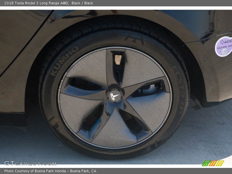 Black / Black 2018 Tesla Model 3 Long Range AWD