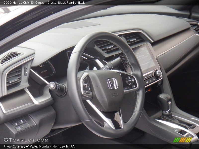 Crystal Black Pearl / Black 2020 Honda Civic EX Coupe