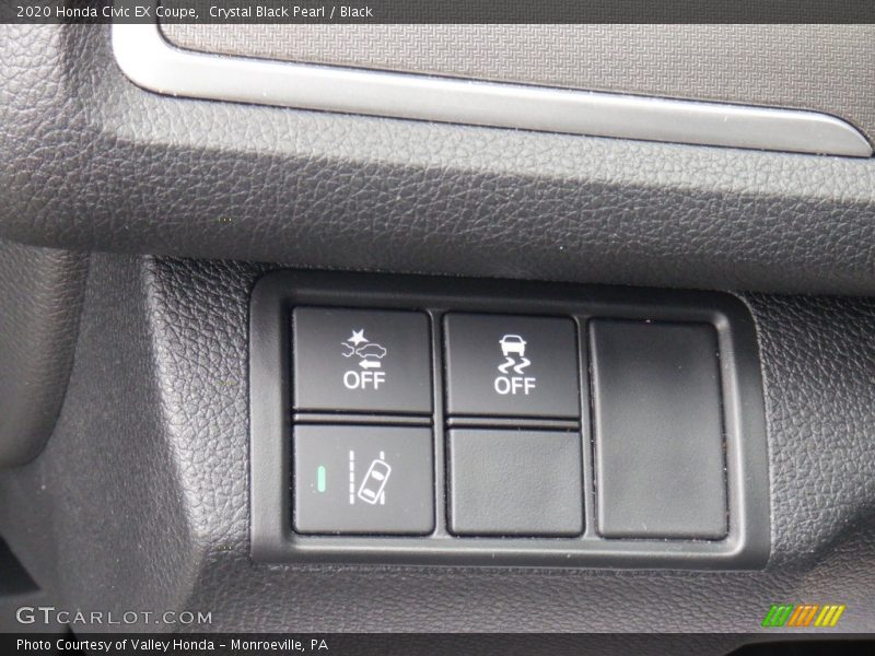 Crystal Black Pearl / Black 2020 Honda Civic EX Coupe