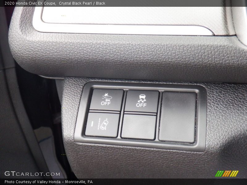 Crystal Black Pearl / Black 2020 Honda Civic EX Coupe