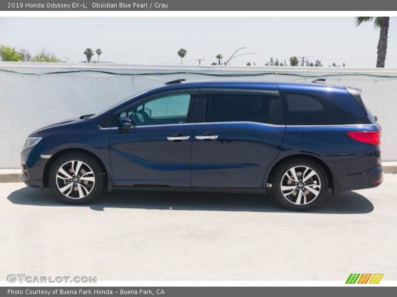 Obsidian Blue Pearl / Gray 2019 Honda Odyssey EX-L