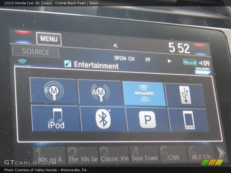 Controls of 2020 Civic EX Coupe