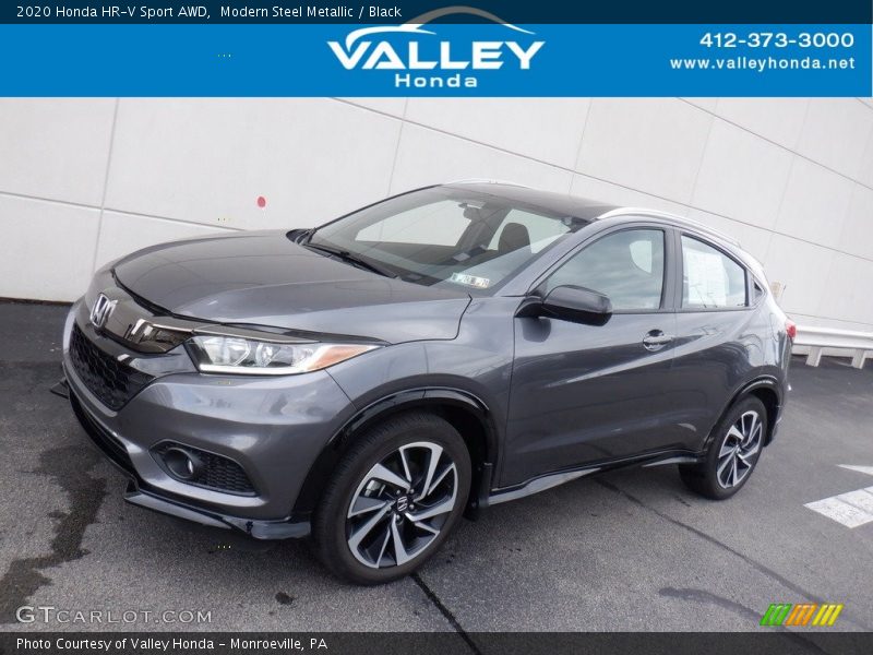 Modern Steel Metallic / Black 2020 Honda HR-V Sport AWD