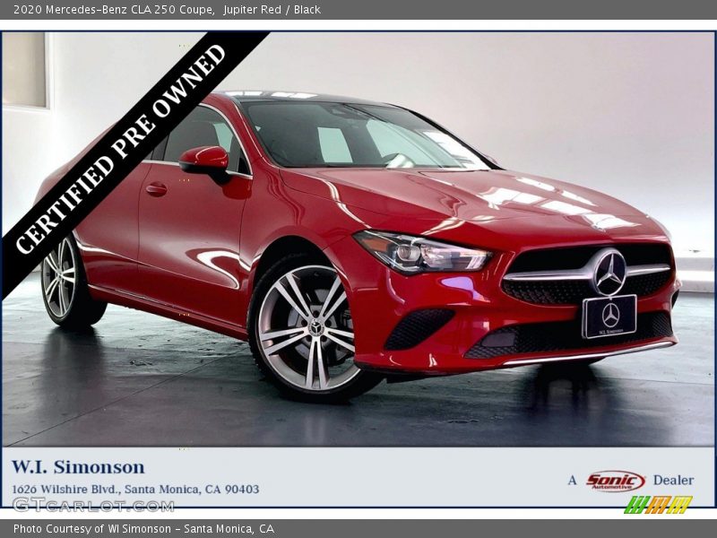 Jupiter Red / Black 2020 Mercedes-Benz CLA 250 Coupe