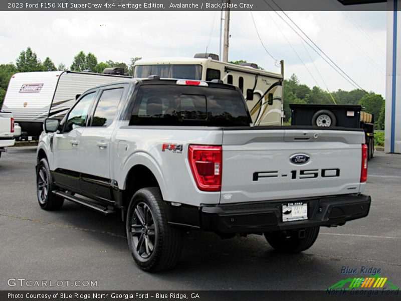 Avalanche / Black/Slate Gray 2023 Ford F150 XLT SuperCrew 4x4 Heritage Edition