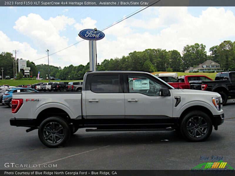 Avalanche / Black/Slate Gray 2023 Ford F150 XLT SuperCrew 4x4 Heritage Edition