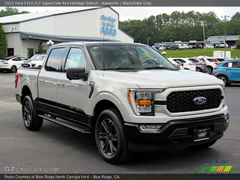 Avalanche / Black/Slate Gray 2023 Ford F150 XLT SuperCrew 4x4 Heritage Edition