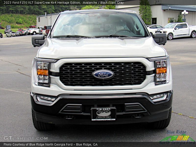 Avalanche / Black/Slate Gray 2023 Ford F150 XLT SuperCrew 4x4 Heritage Edition