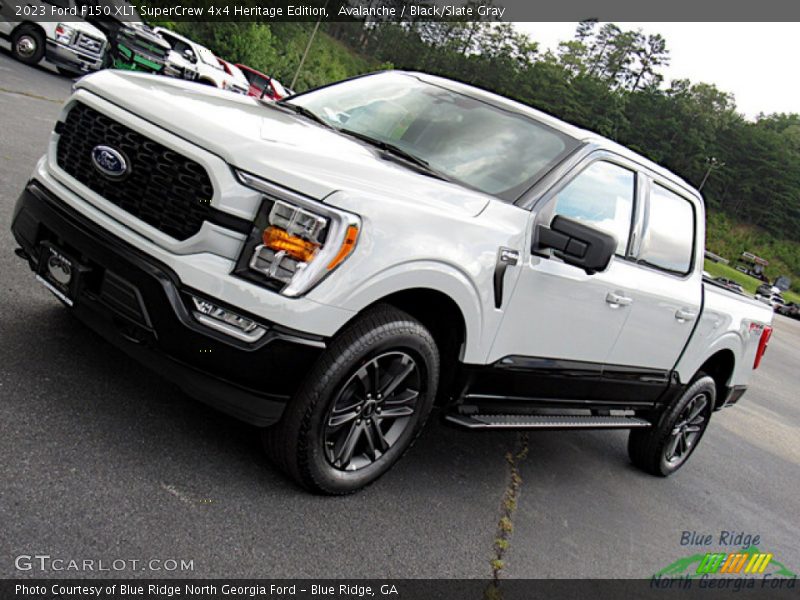 Avalanche / Black/Slate Gray 2023 Ford F150 XLT SuperCrew 4x4 Heritage Edition