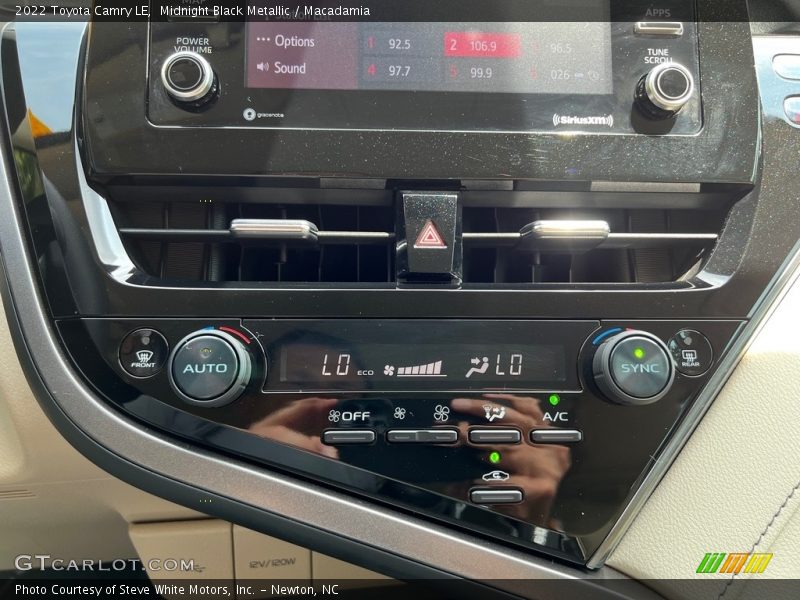 Controls of 2022 Camry LE