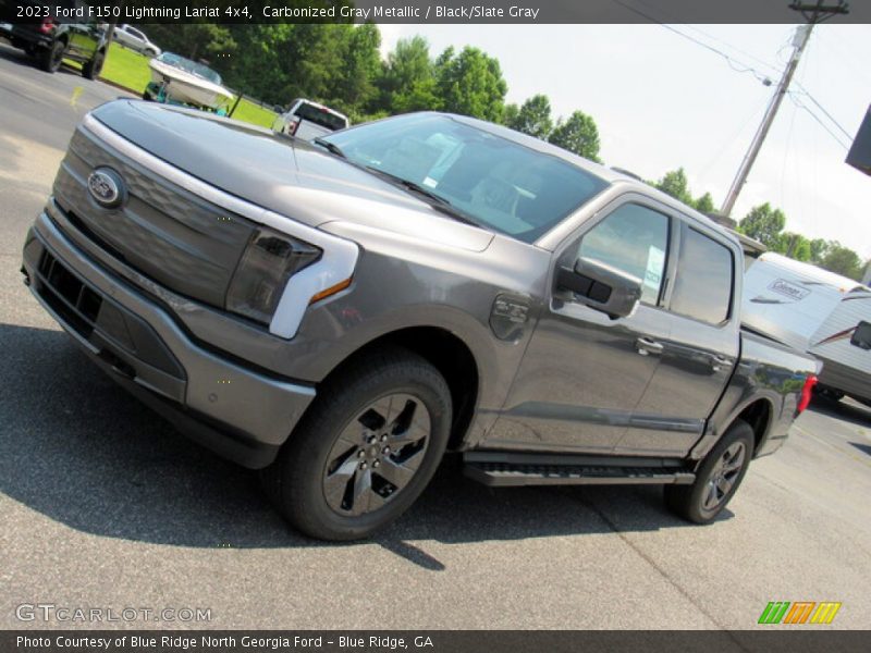 Carbonized Gray Metallic / Black/Slate Gray 2023 Ford F150 Lightning Lariat 4x4