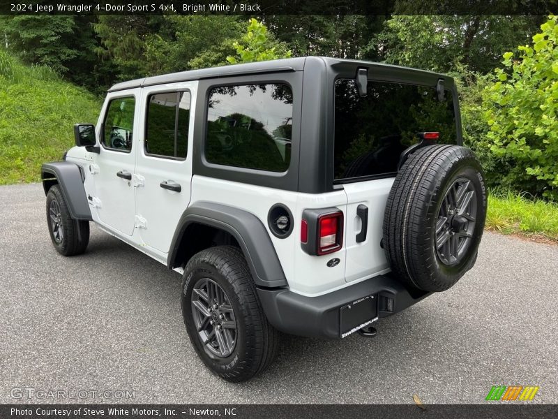 Bright White / Black 2024 Jeep Wrangler 4-Door Sport S 4x4
