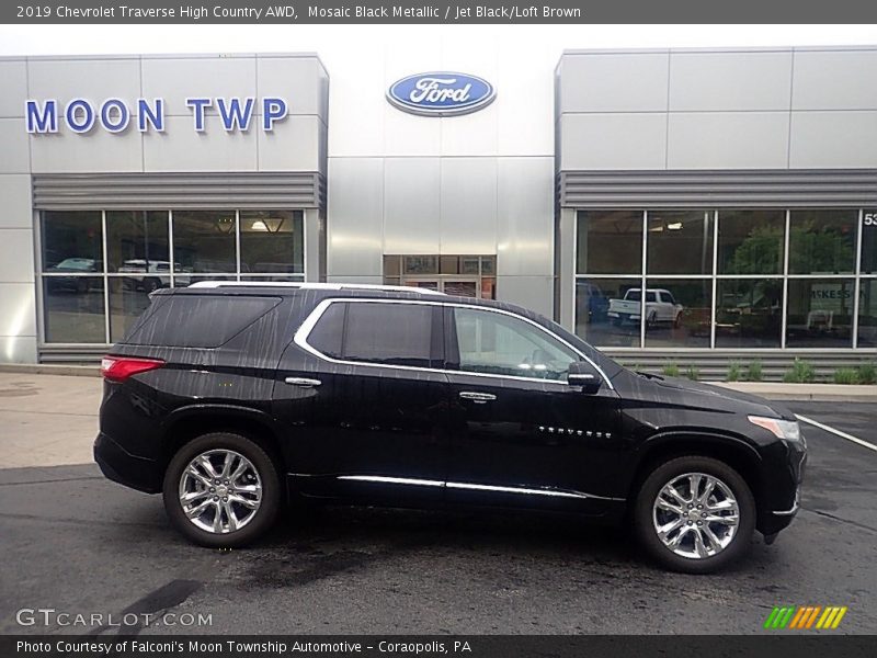 Mosaic Black Metallic / Jet Black/Loft Brown 2019 Chevrolet Traverse High Country AWD