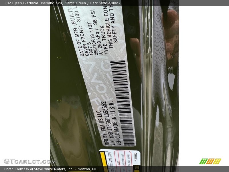 Sarge Green / Dark Saddle/Black 2023 Jeep Gladiator Overland 4x4
