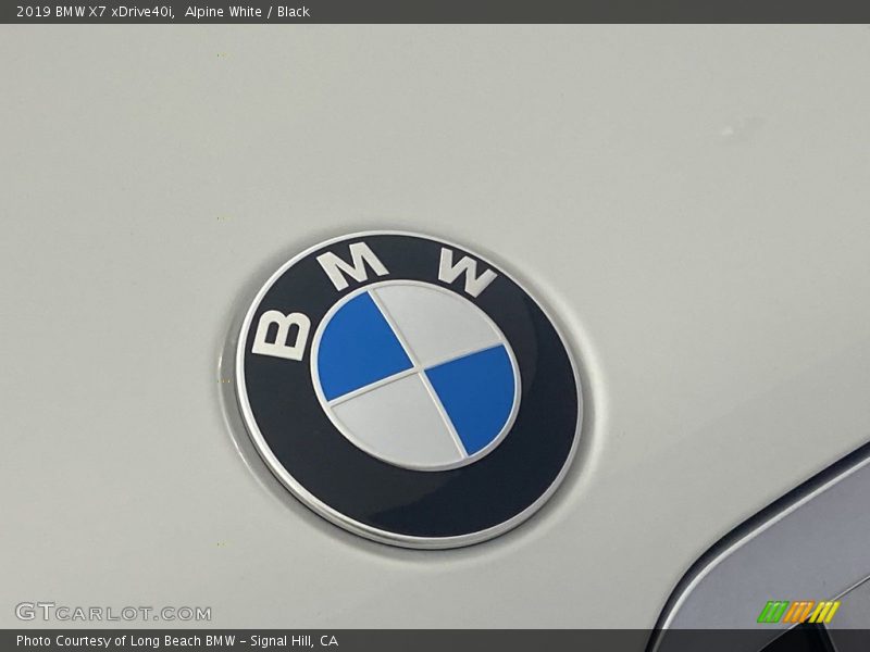 Alpine White / Black 2019 BMW X7 xDrive40i