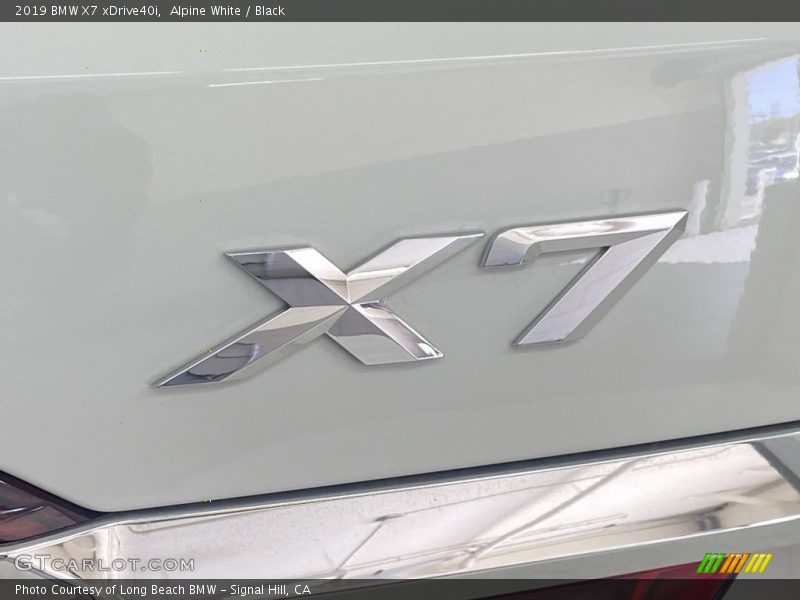 Alpine White / Black 2019 BMW X7 xDrive40i