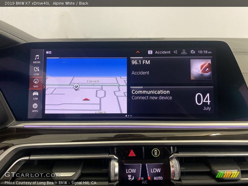 Alpine White / Black 2019 BMW X7 xDrive40i
