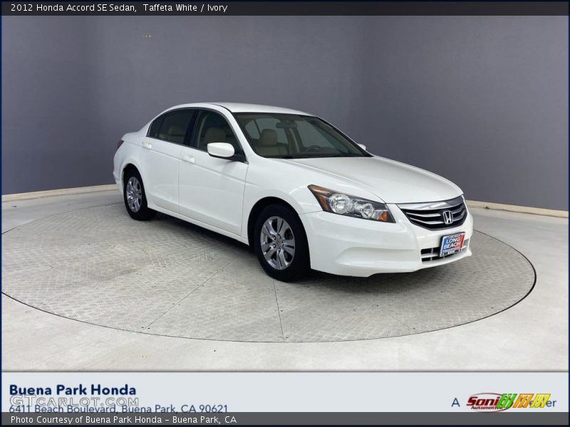 Taffeta White / Ivory 2012 Honda Accord SE Sedan