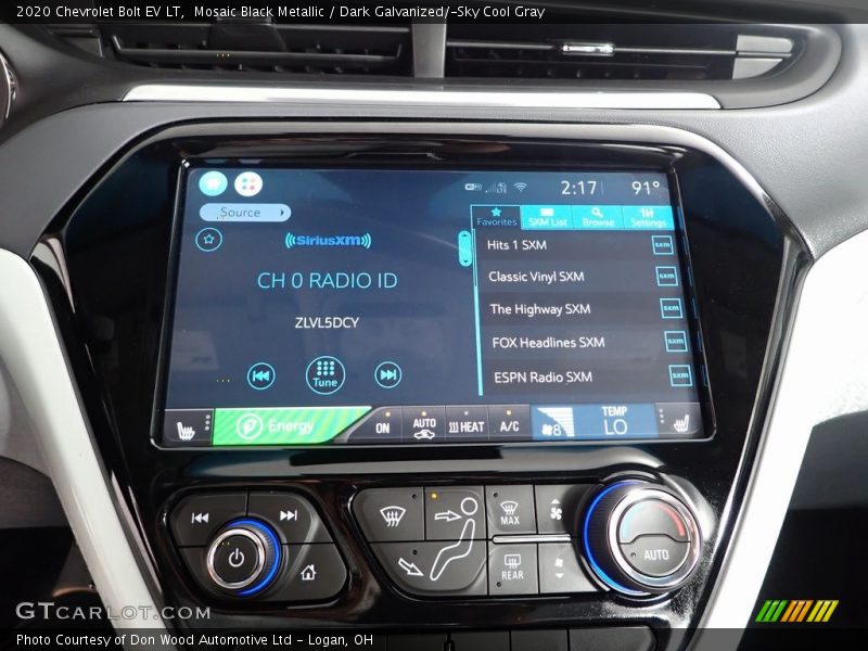 Mosaic Black Metallic / Dark Galvanized/­Sky Cool Gray 2020 Chevrolet Bolt EV LT