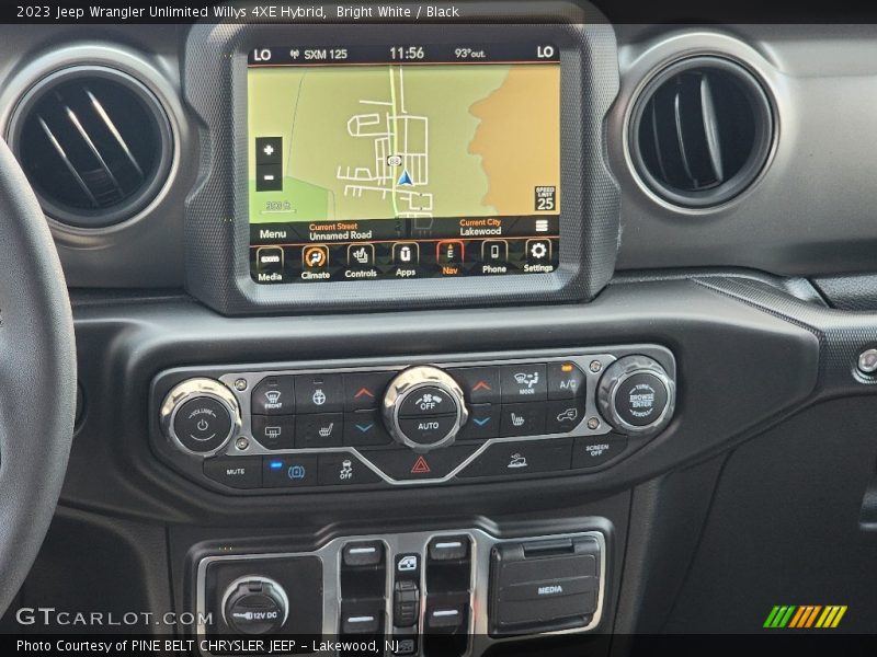 Navigation of 2023 Wrangler Unlimited Willys 4XE Hybrid