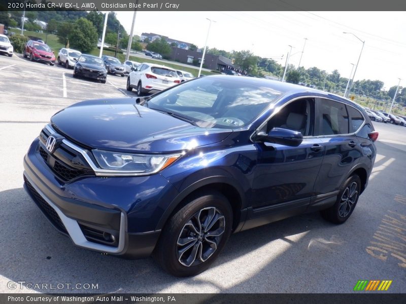 Obsidian Blue Pearl / Gray 2020 Honda CR-V EX-L AWD