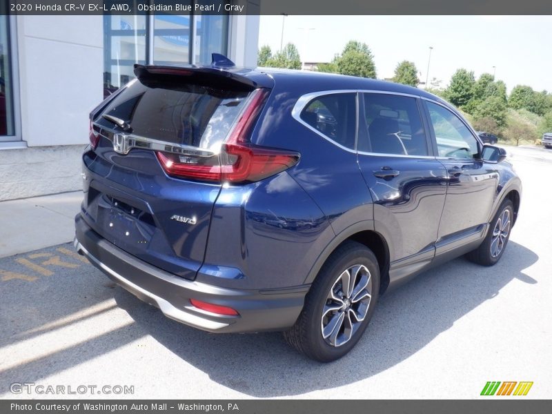 Obsidian Blue Pearl / Gray 2020 Honda CR-V EX-L AWD