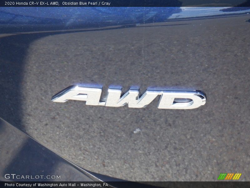 Obsidian Blue Pearl / Gray 2020 Honda CR-V EX-L AWD